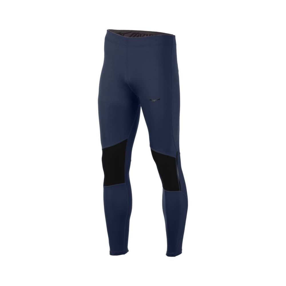 Mens Mizuno Breath Thermo® Tights Indigo/Black Philippines (PSRCKH574)